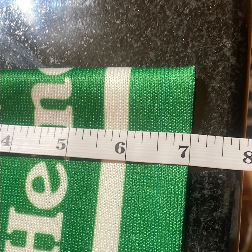 Heineken Green Scarf with White Fringe